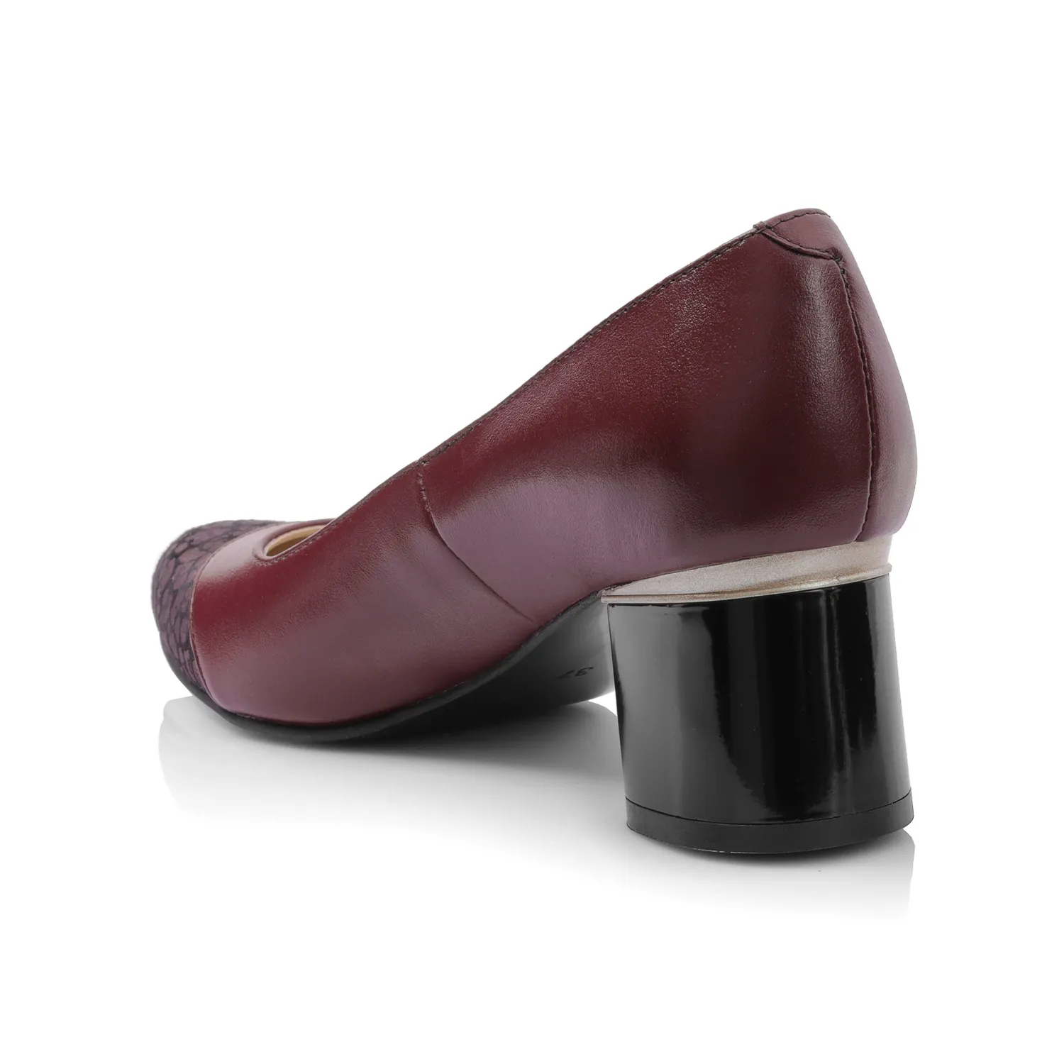 Catinca Shoes A73 BPB pantofi dama piele bordo ponei