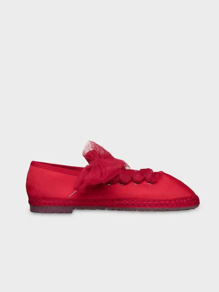 Flagelus Ginevra Deep Red papuci roșu mătase