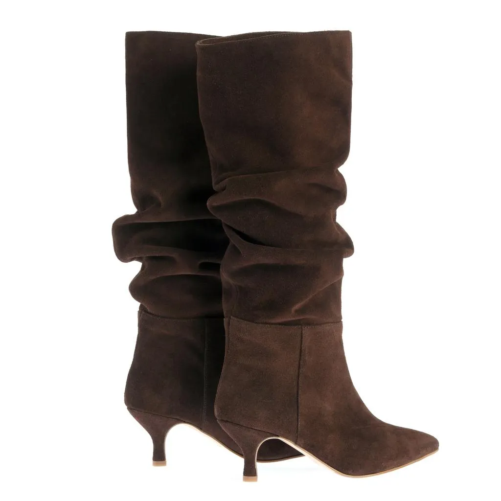 Ana Urbana Shoes Chicago cizme maro piele întoarsă