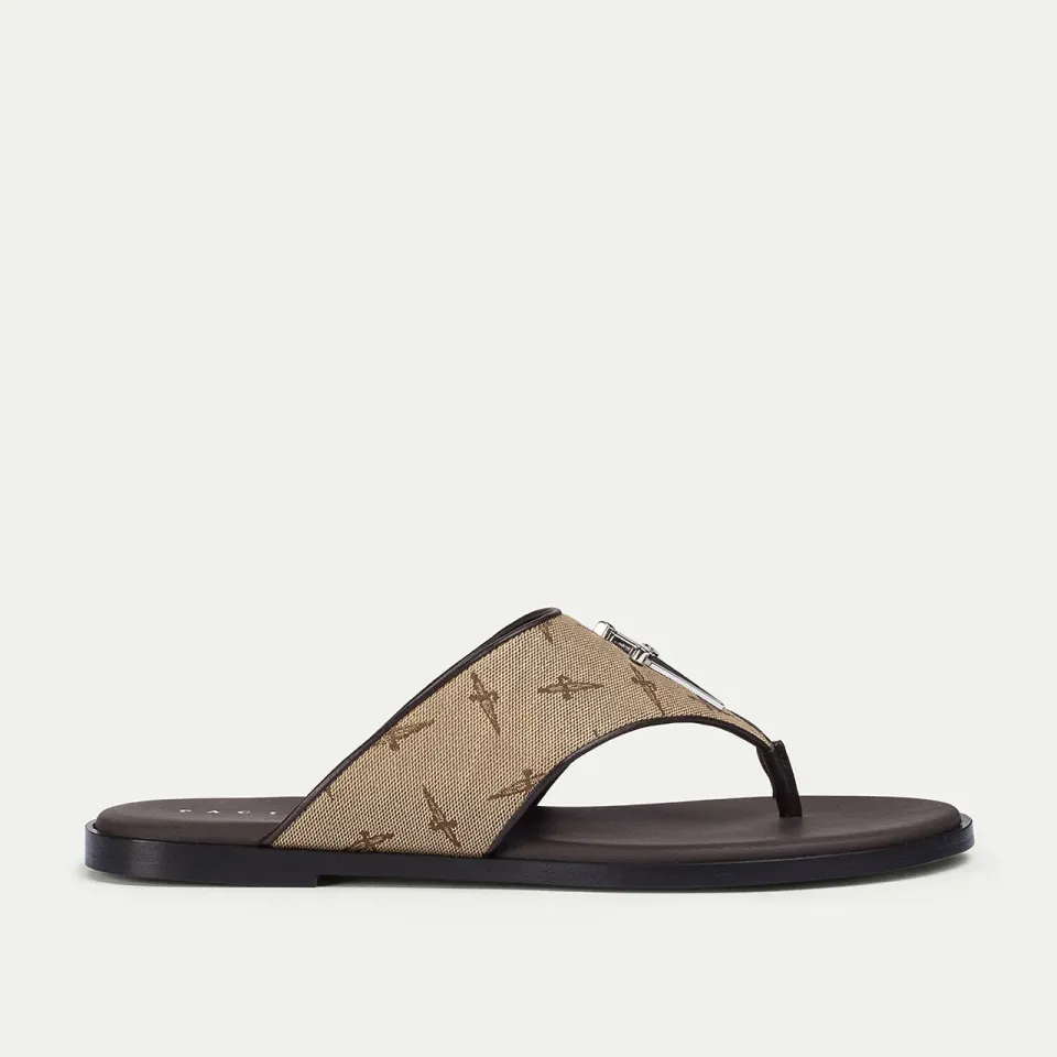 Cesare Paciotti Thong slapi barbati bej canvas