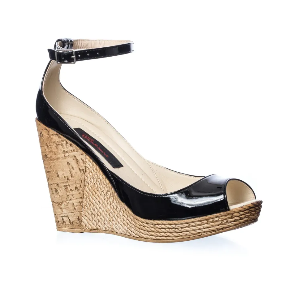 Catinca Shoes G20 NL sandale dama negre lac piele naturala