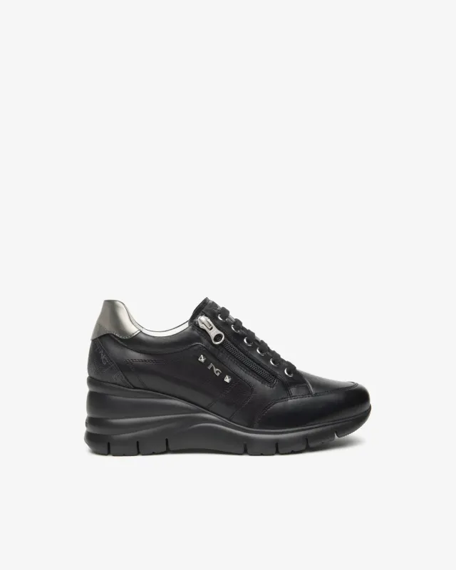 NeroGiardini sneakers damă piele țesătură tehnică