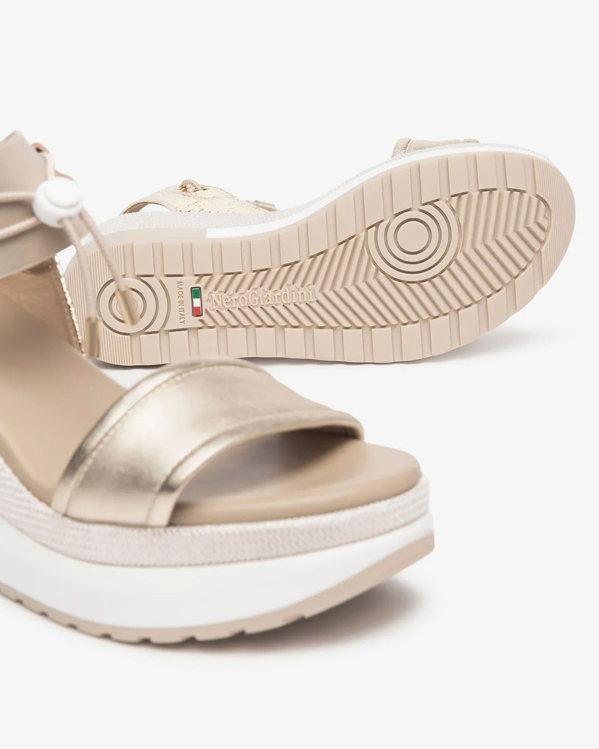 NeroGiardini sandale piele damă cu pană 80 mm