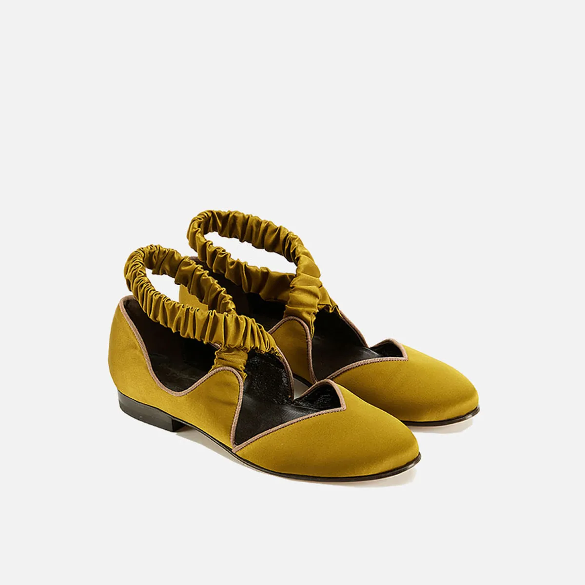 Cecilia Bringheli Saracina balerini verzi satin matase