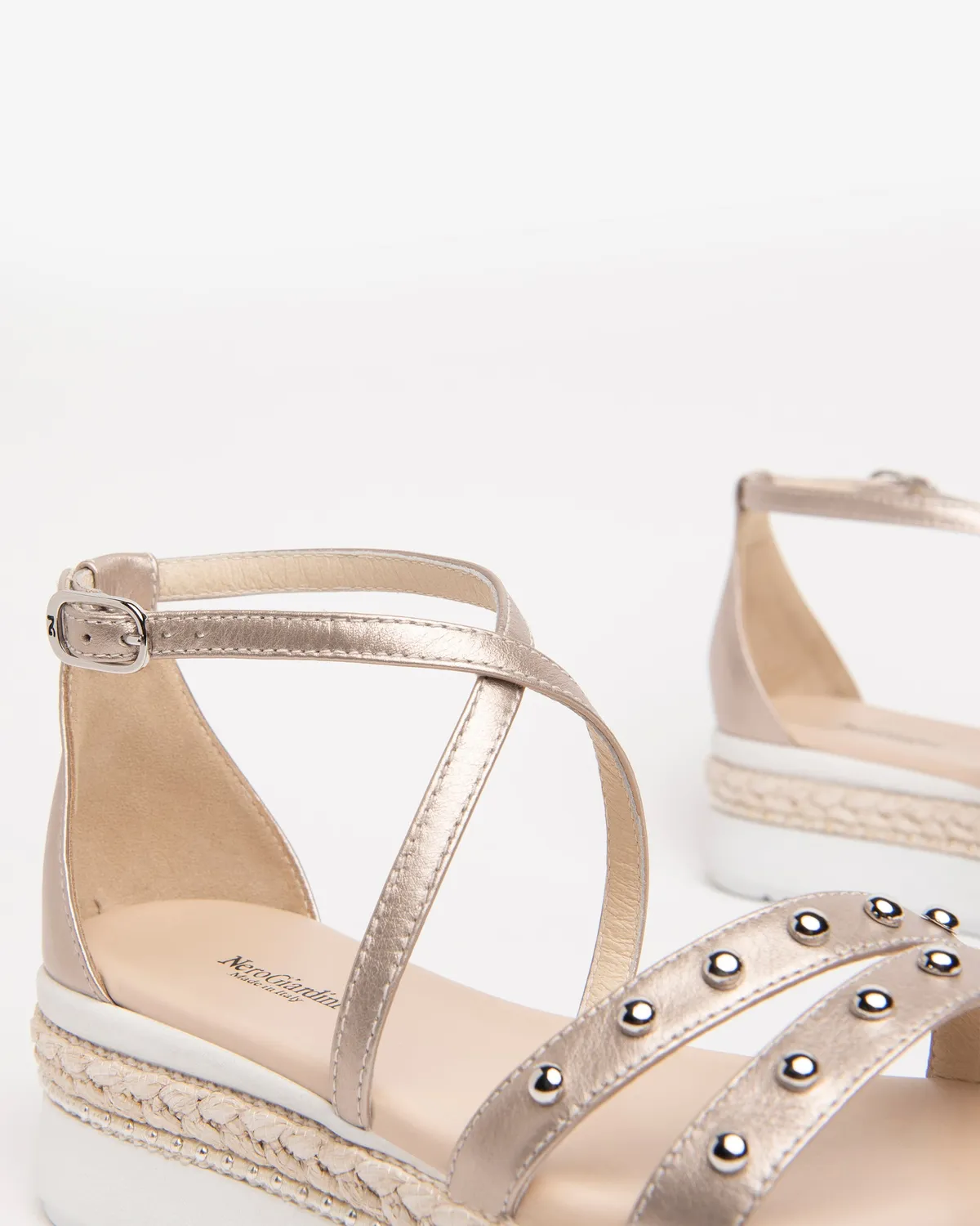 NeroGiardini sandale piele dama cu platforma 5 cm