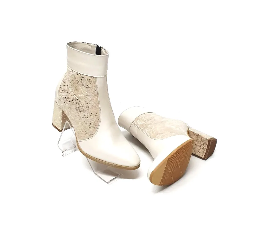 Catinca Shoes GX32 BSFA ghete dama piele bej sidef