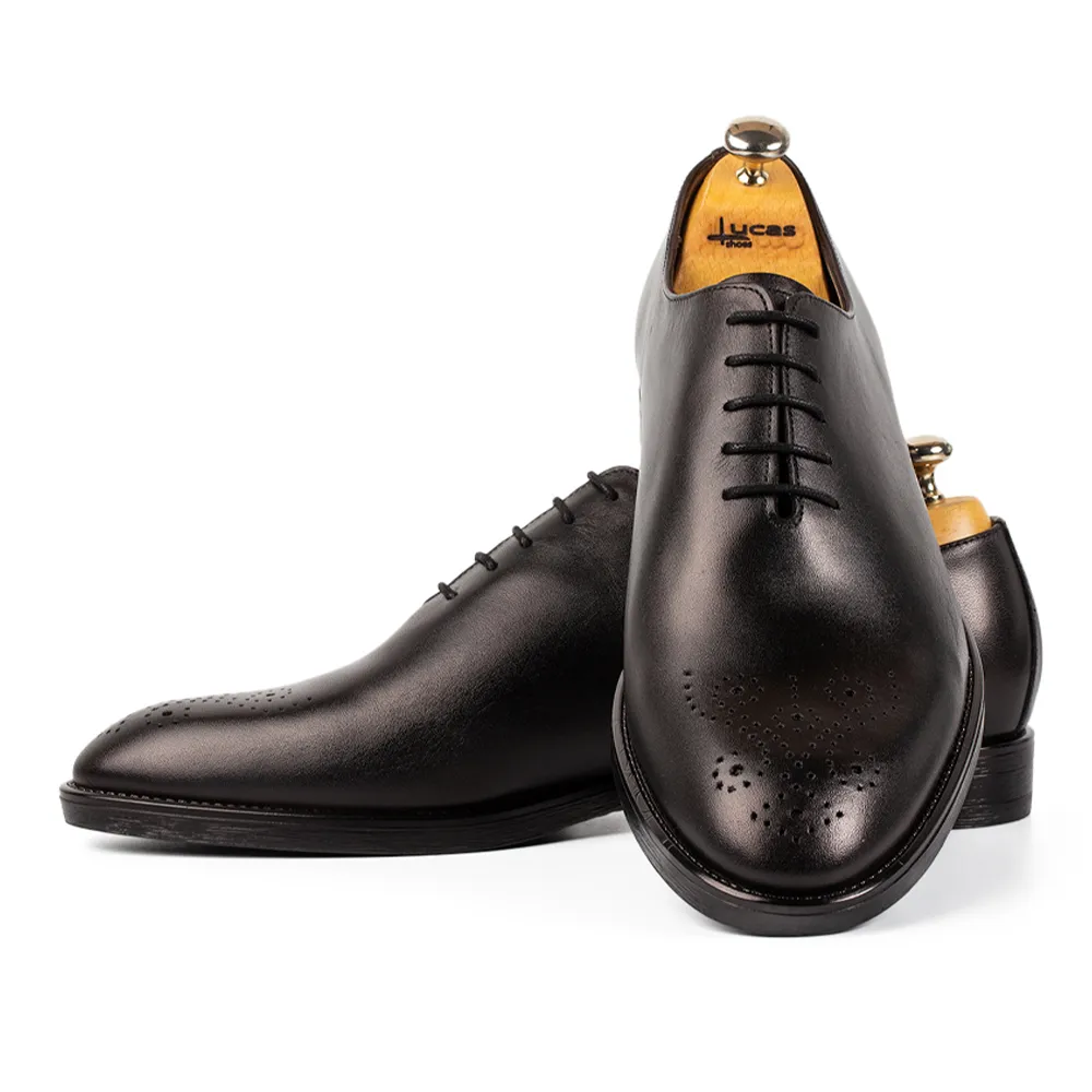 Lucas Shoes Elegant 900 pantofi barbati negru pictati manual
