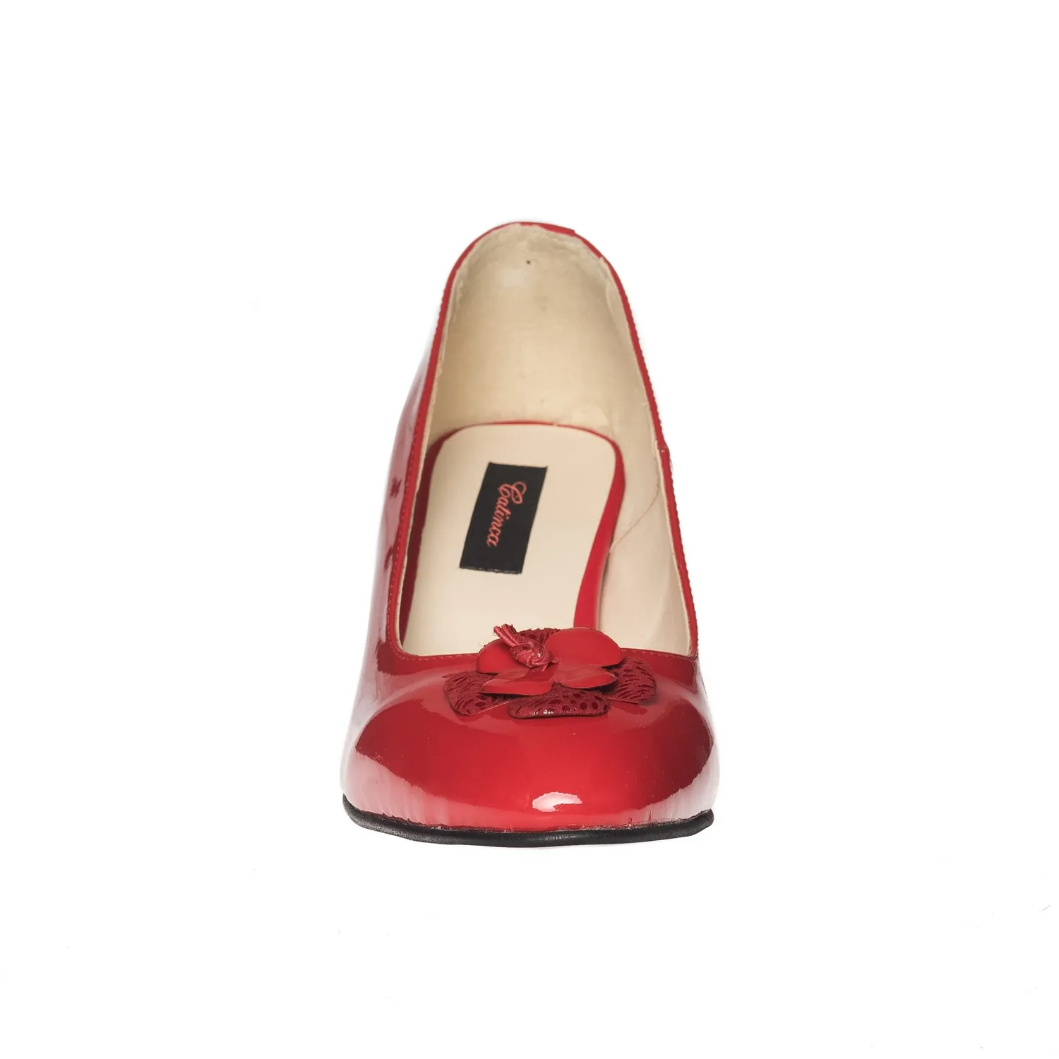 Catinca Shoes R6 RL pantofi dama rosu lac piele naturala