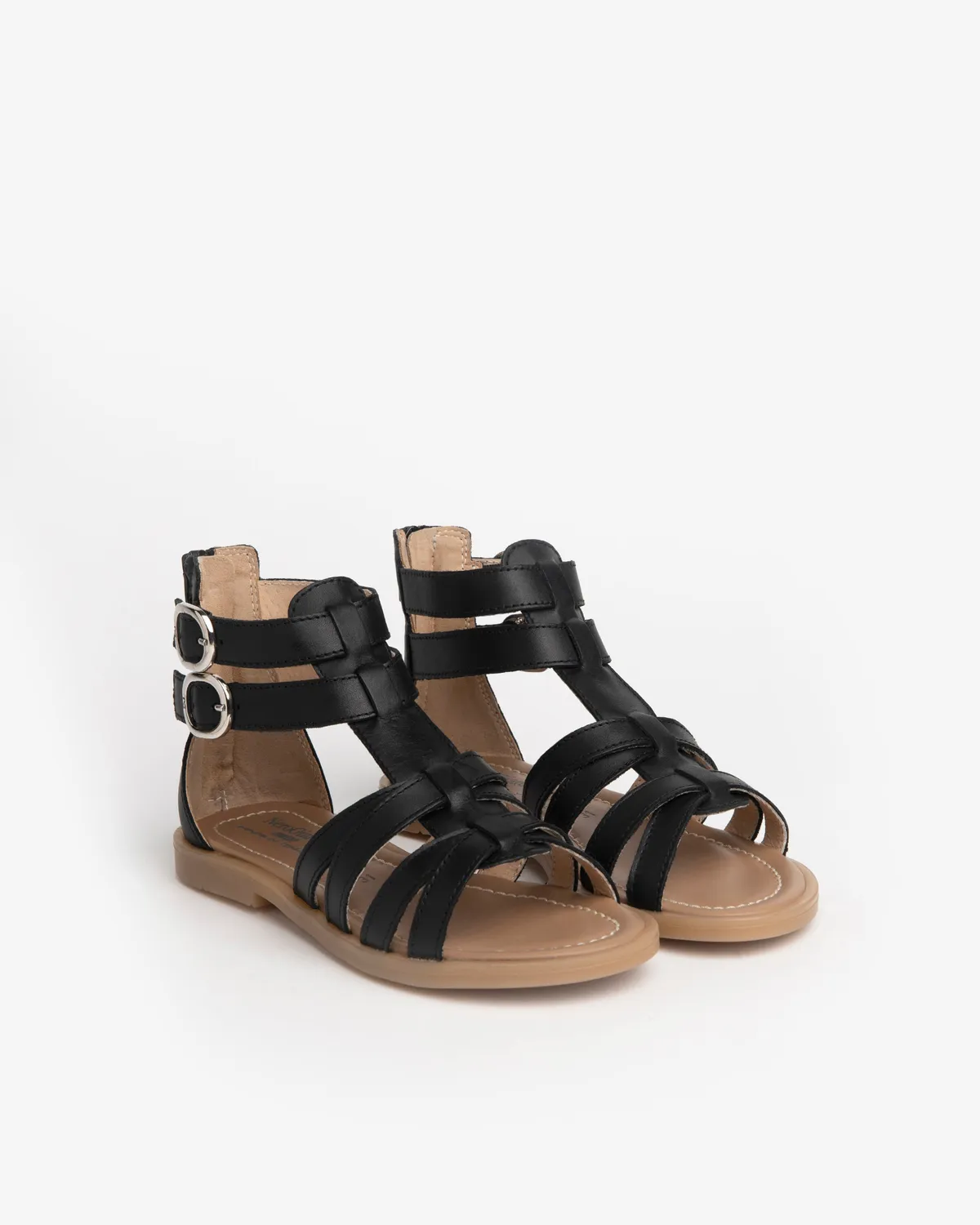 NeroGiardini sandale fete piele stil gladiator cu fermoar