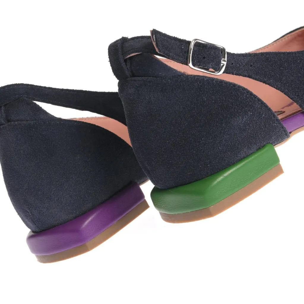 Ana Urbana Shoes New Orleans balerini bleumarin toc mic