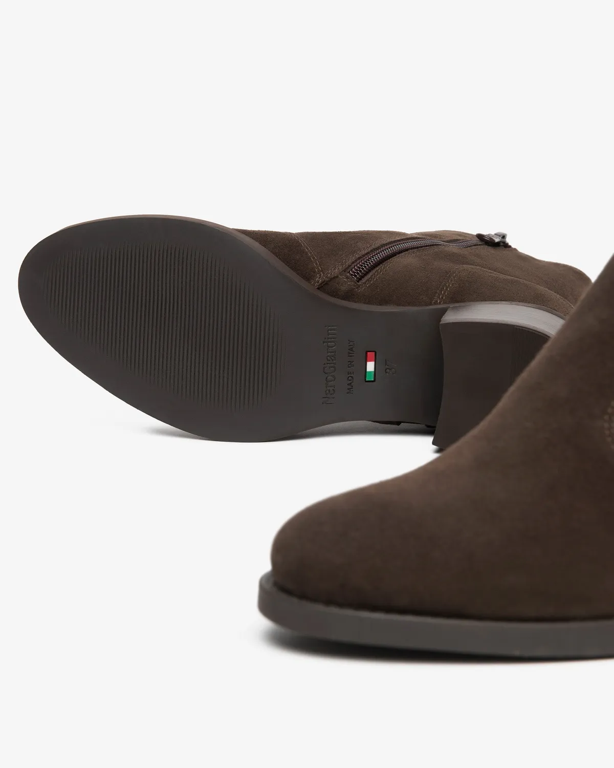 NeroGiardini botine dama piele intoarsa toc 40 mm