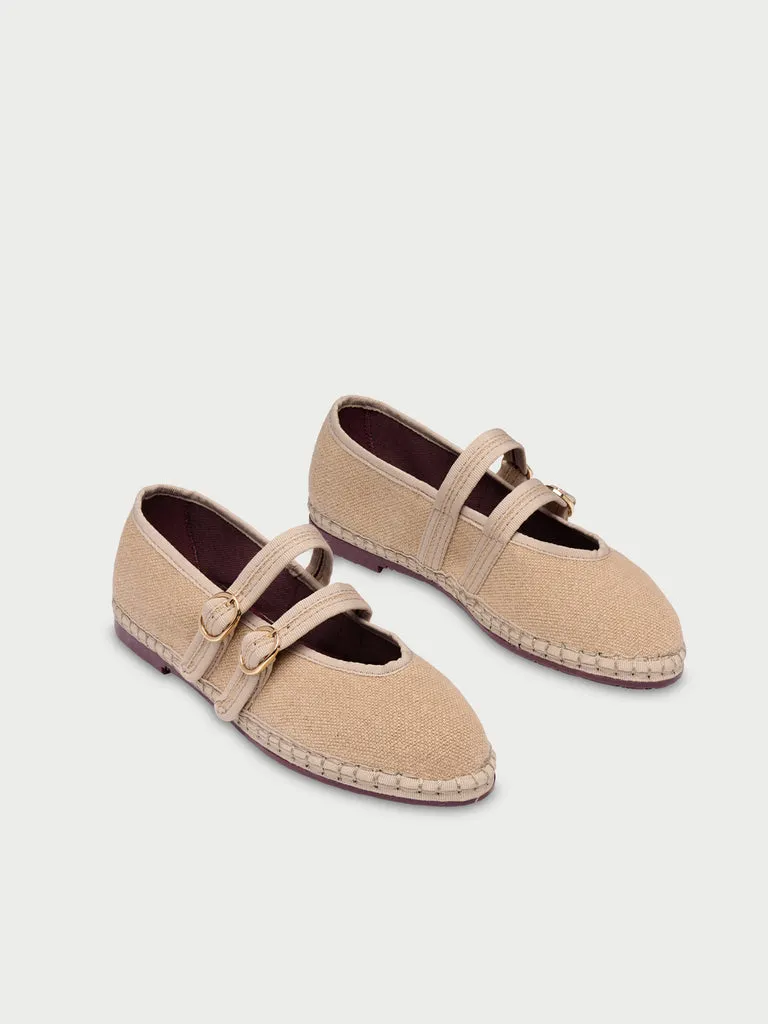 Flagelus Claire Sand pantofi mary jane maro
