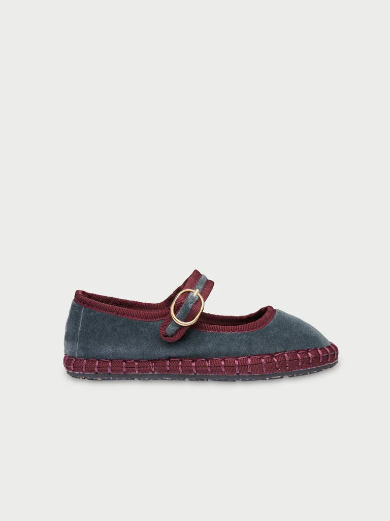 Flagelus Georgina Kids pantofi copii catifea gri