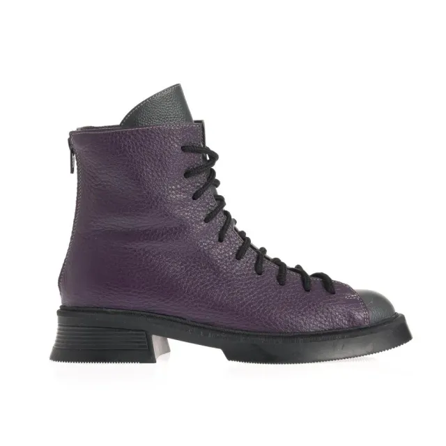 Ana Urbana Shoes Ramona bocanci mov piele texturată