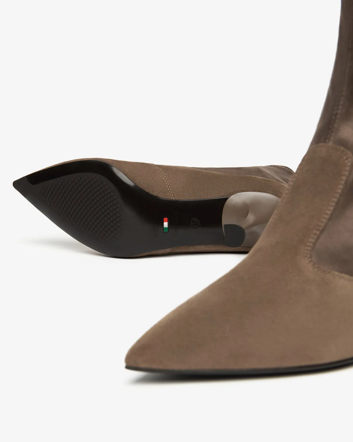 NeroGiardini botine damă piele slip-on cu toc 7,5 cm