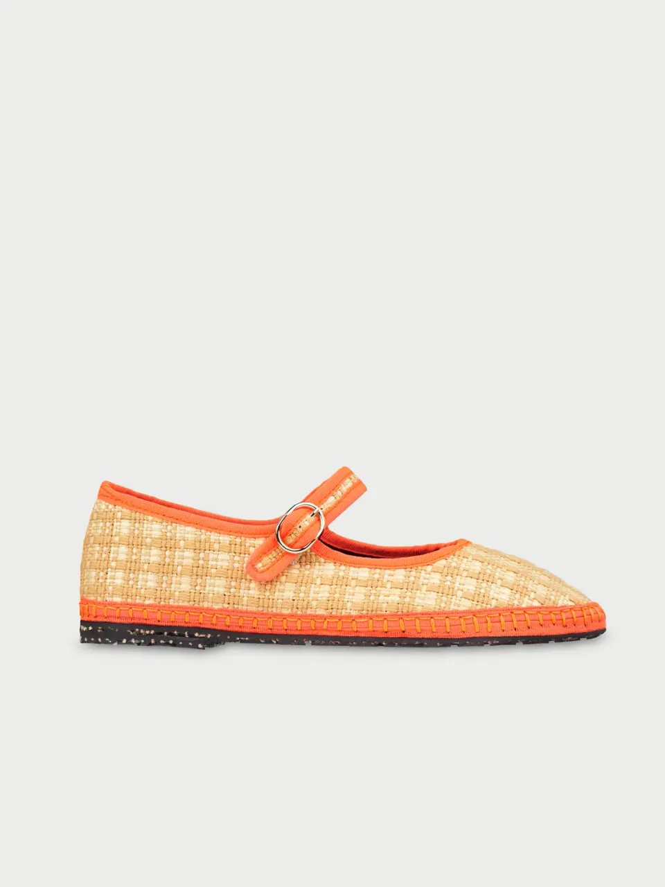 Flagelus Felicia pantofi Mary Jane bej rafie