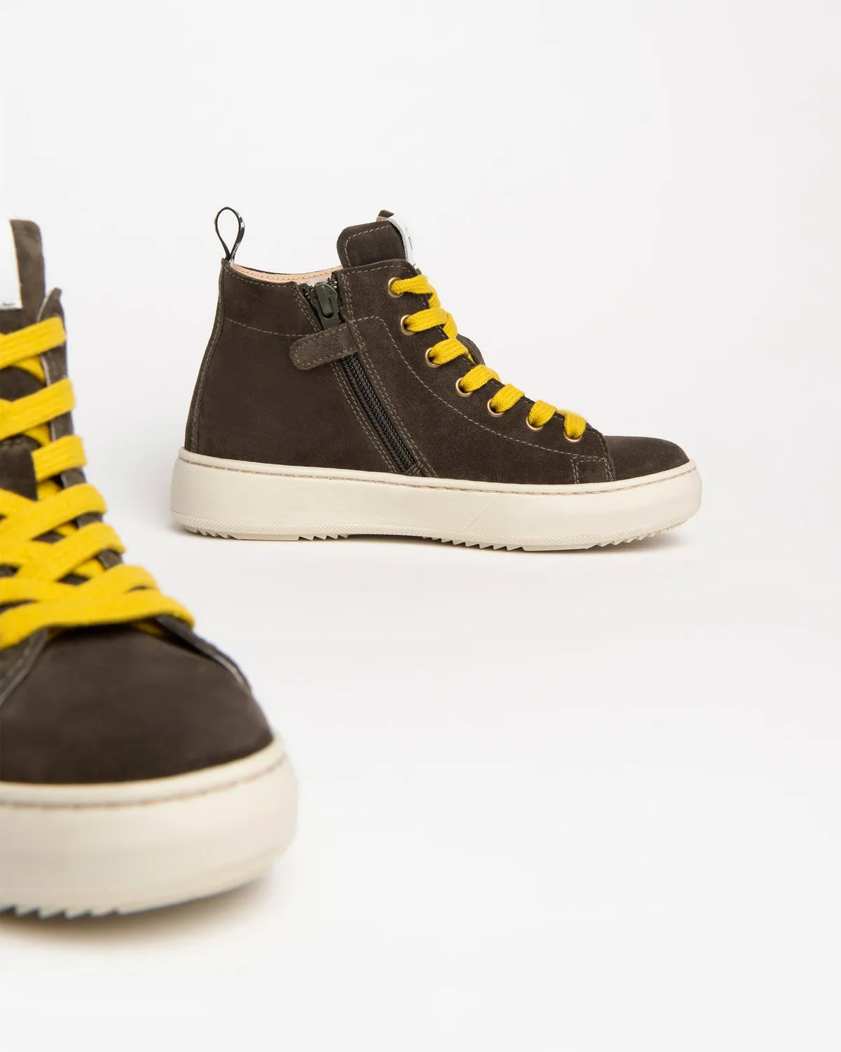 NeroGiardini sneakers baieti piele intoarsa cu fermoar
