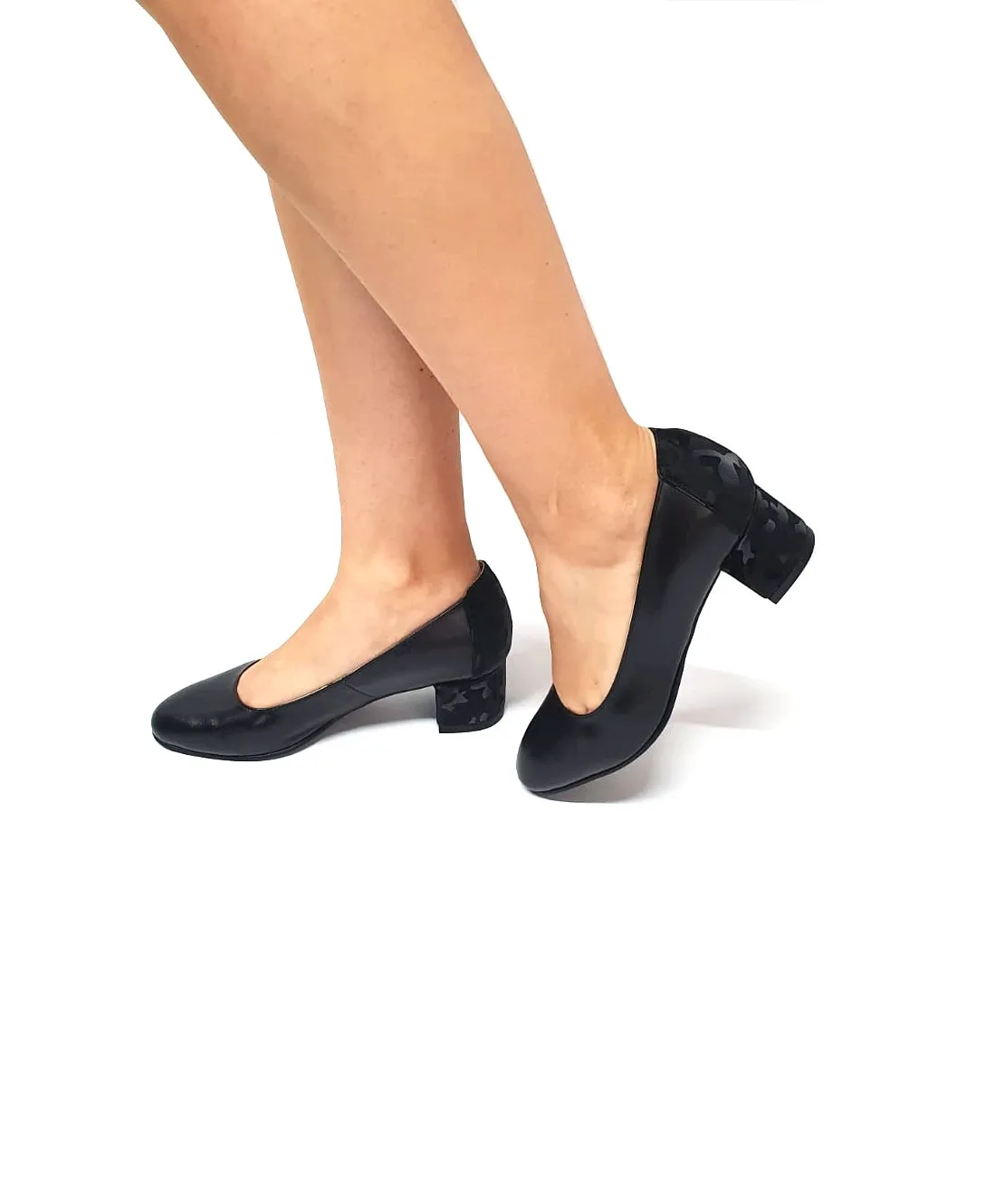 Catinca Shoes A7 NCN pantofi dama piele naturala negru camuflaj