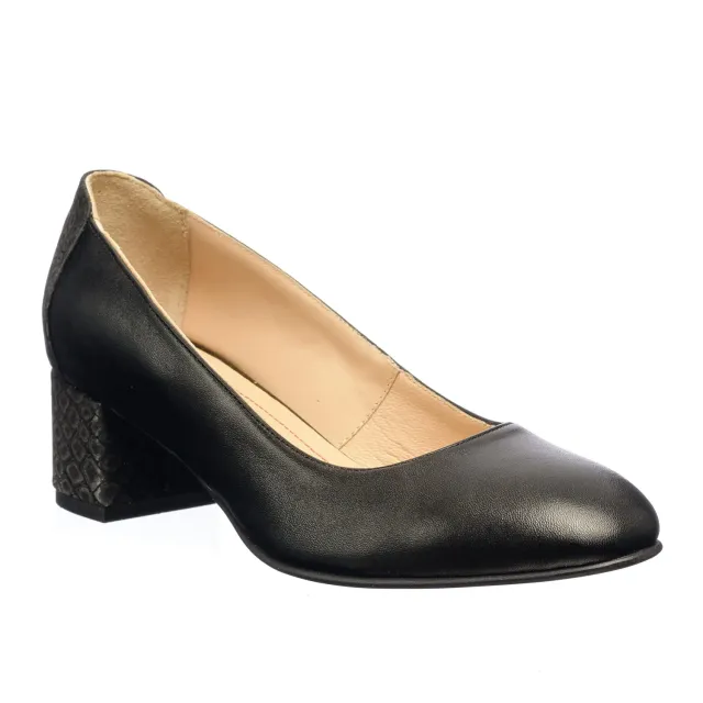 Catinca Shoes A7 NPN pantofi dama negru pietricele piele