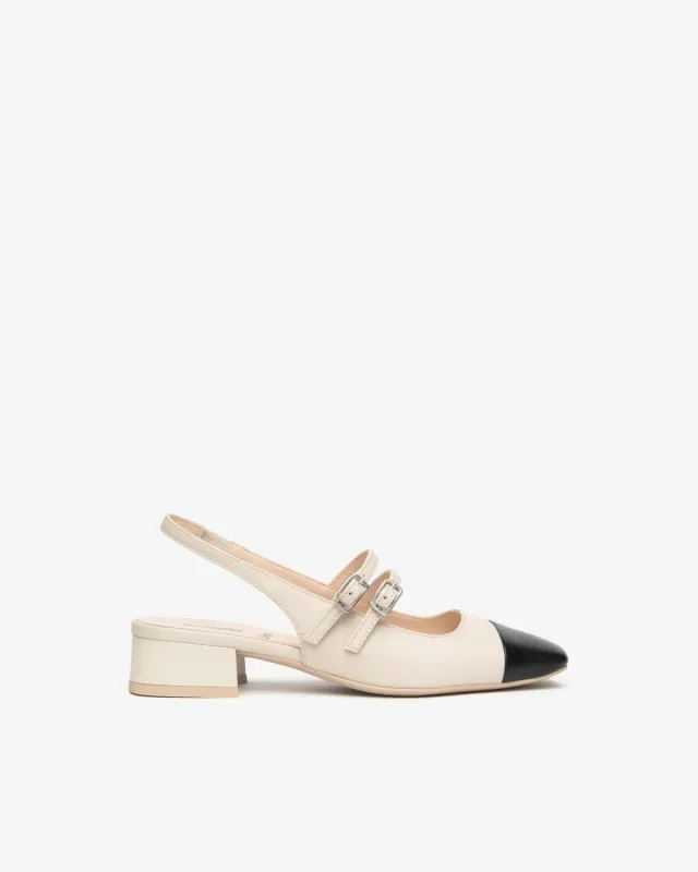 NeroGiardini pantofi slingback piele naturala dama vara
