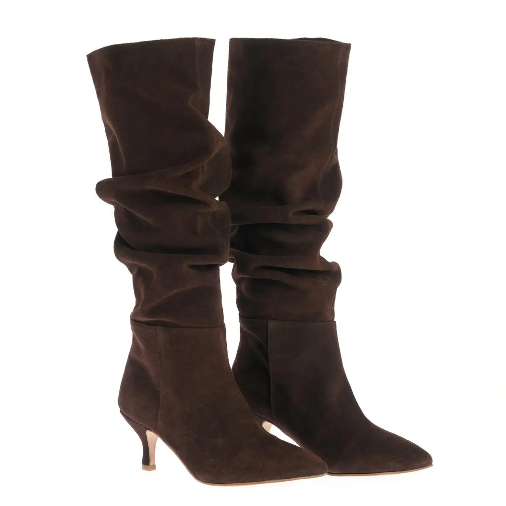 Ana Urbana Shoes Chicago cizme maro piele întoarsă