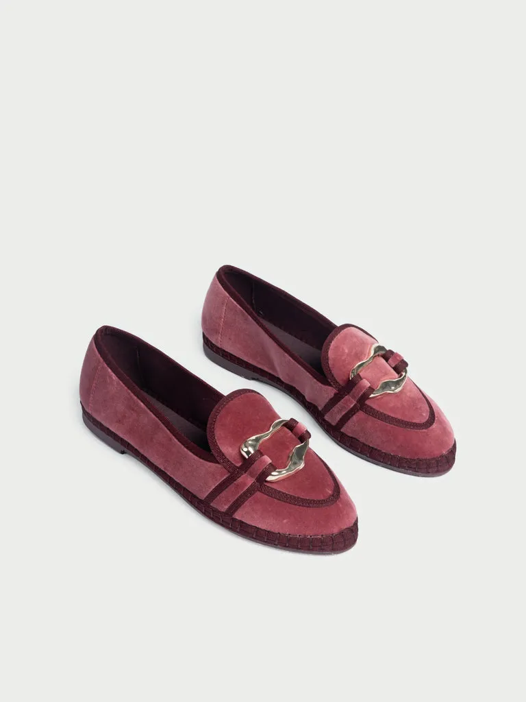 Flagelus Fiona Glint Pink pantofi catifea roz