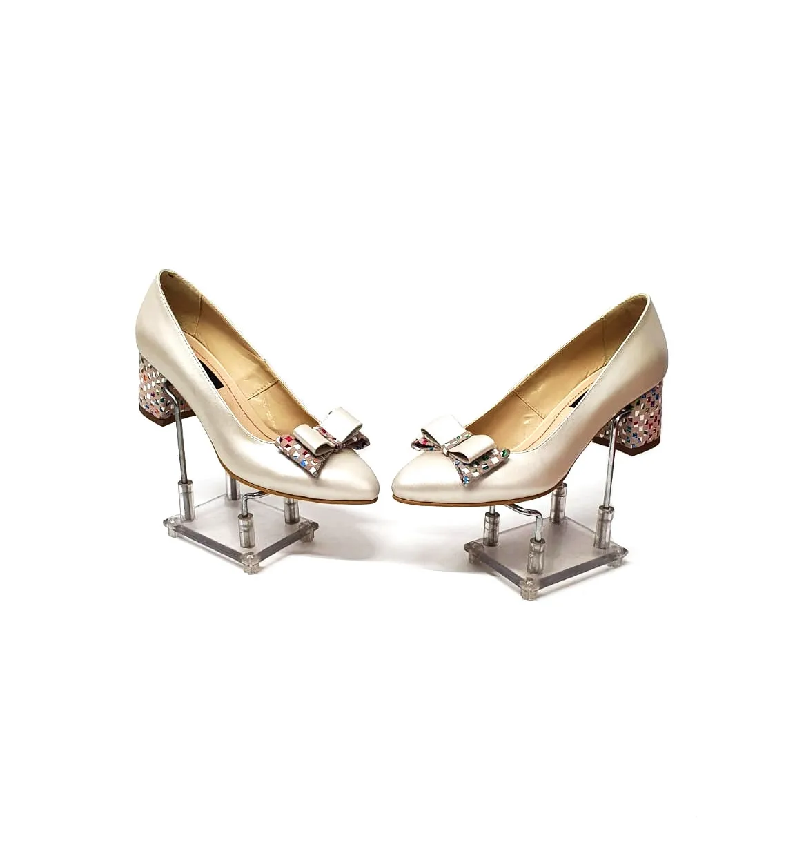 Catinca Shoes A12 BSPM pantofi dama piele bej sidef