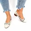 Catinca Shoes T12 BJ pantofi perforati bej piele