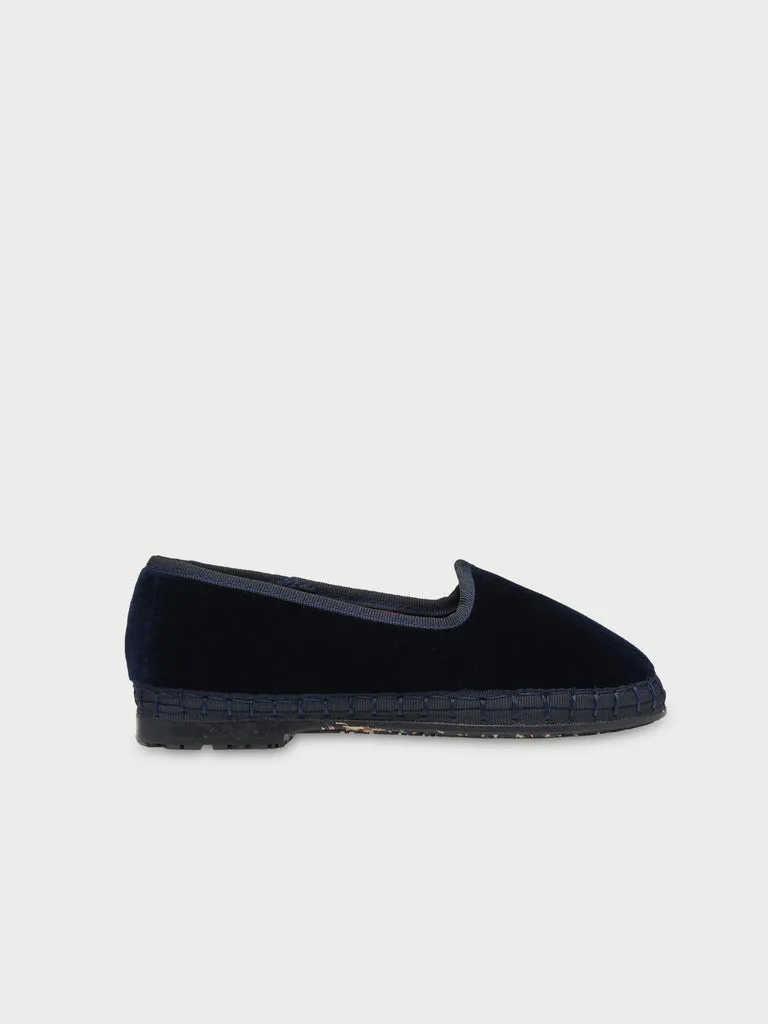 Flagelus Hazel Kids slippers copii bleumarin catifea
