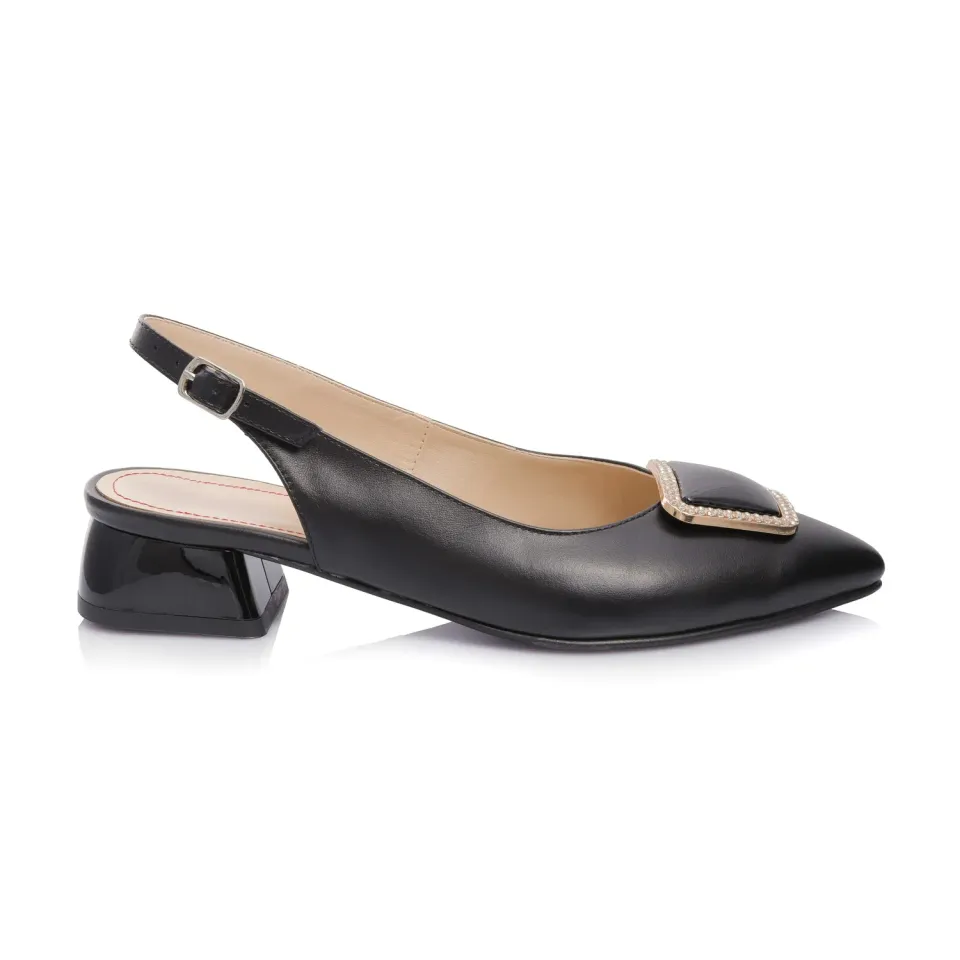 Catinca Shoes BLD11 NE sandale dama piele naturala negru box