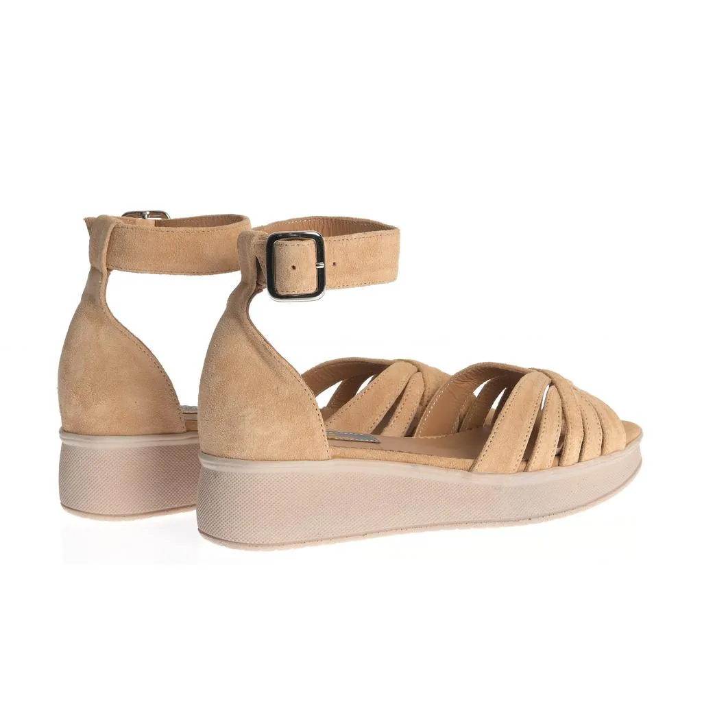 Ana Urbana Malibu sandale piele nude cu platformă