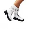 Catinca Shoes BC37 AB bocanci dama alb bizonat piele naturala
