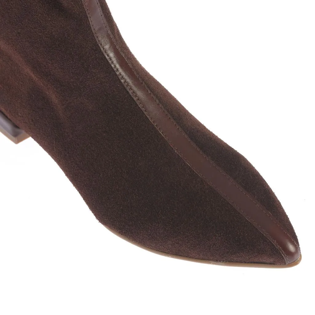 Ana Urbana Shoes Marinette botine maro ciocolata piele