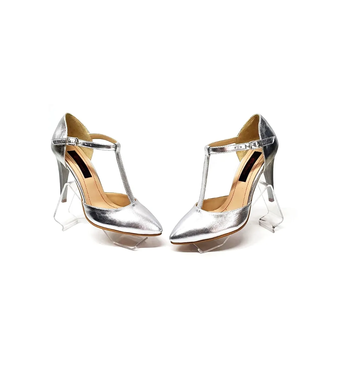 Catinca Shoes D13 AG sandale dama argintii toc subtire