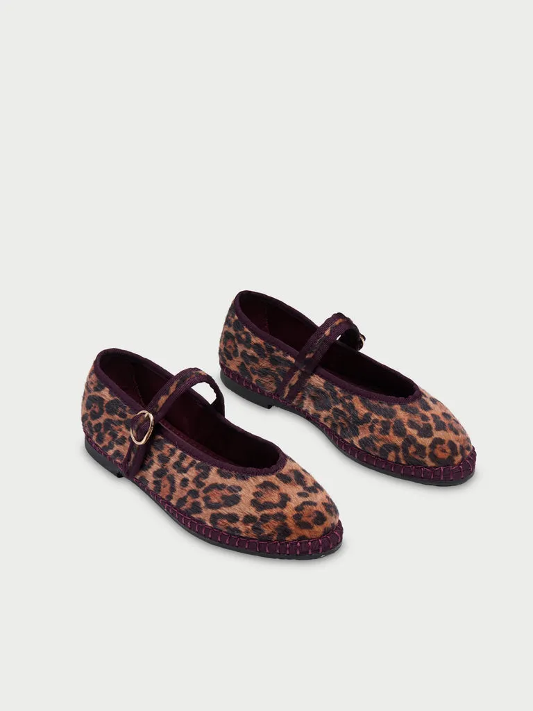 Flagelus Pierre Feline balerini leopard burgundy