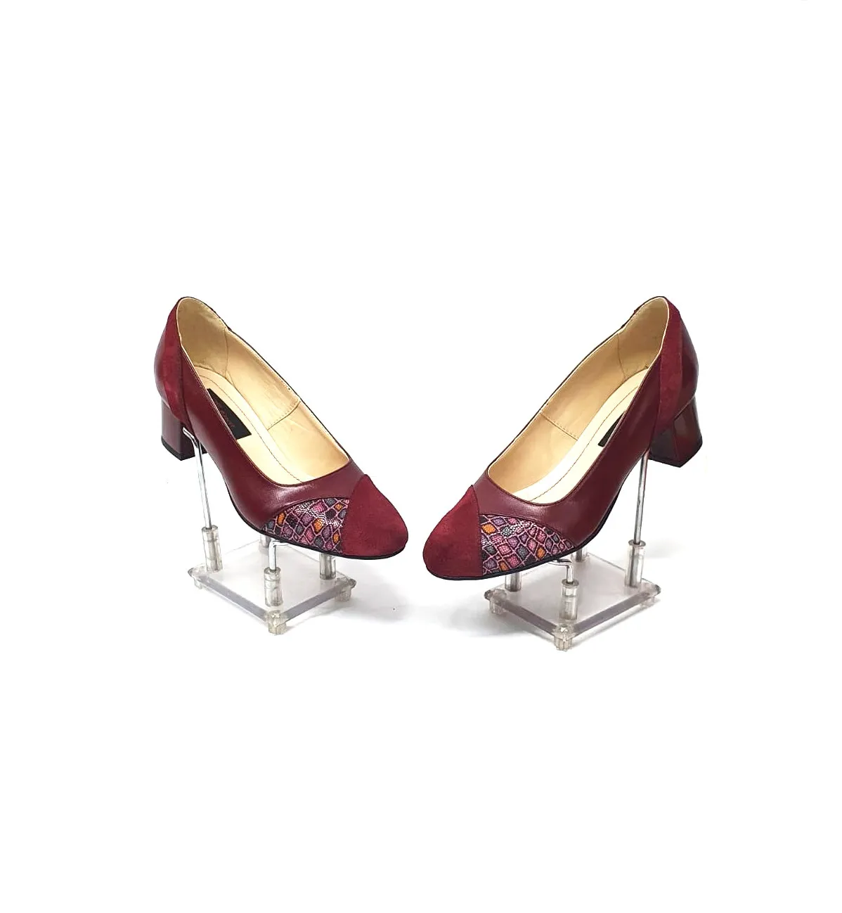 Catinca Shoes C33 BBAPB pantofi dama bordo piele naturala