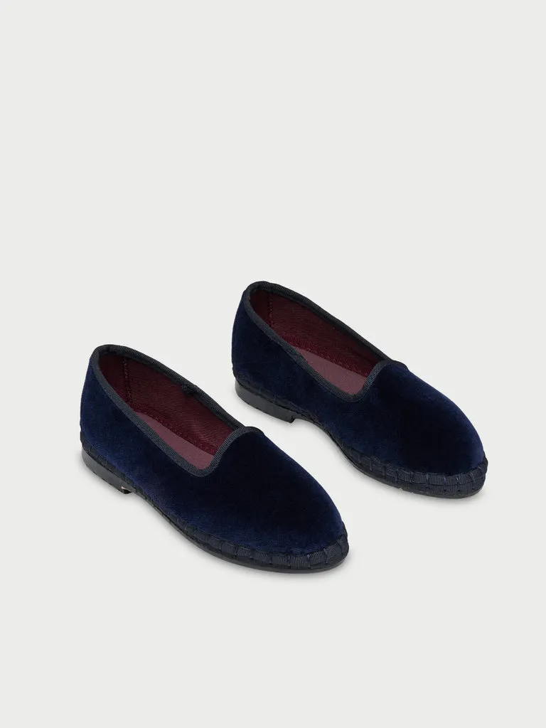 Flagelus Tilney Kids pantofi copii bleumarin catifea