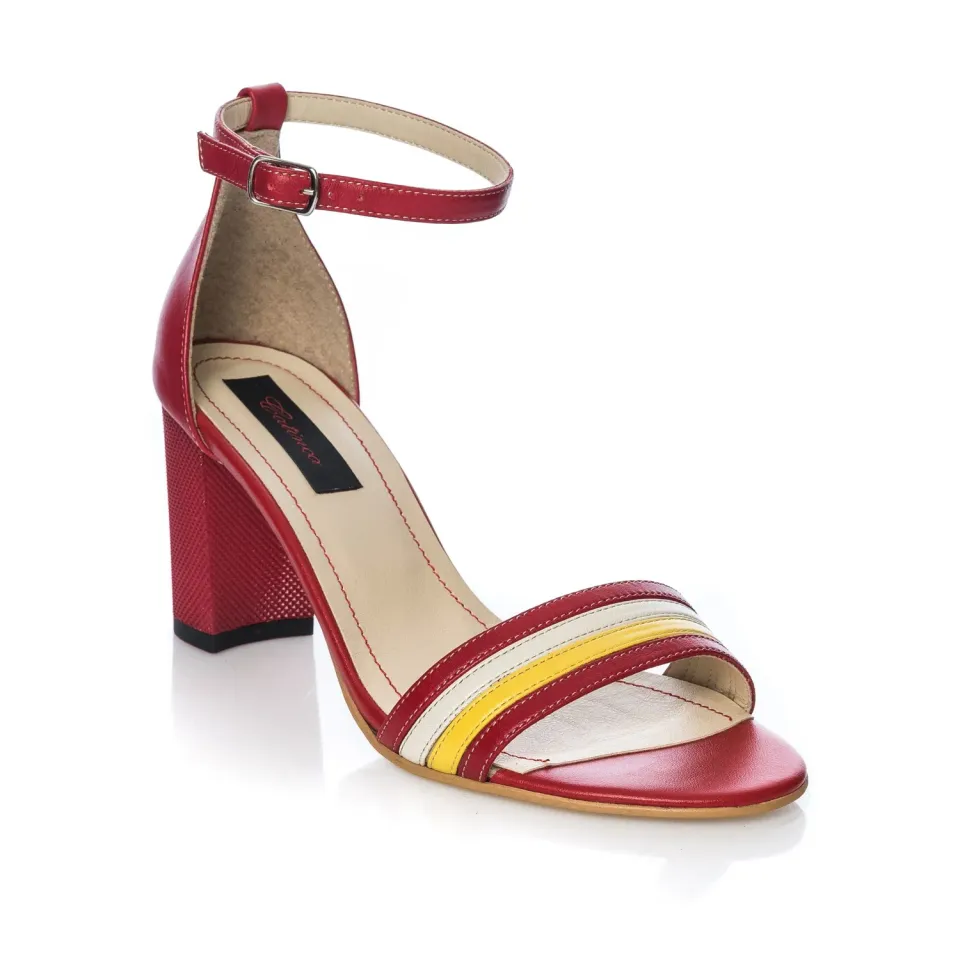 Catinca Shoes S5 R sandale dama piele rosu