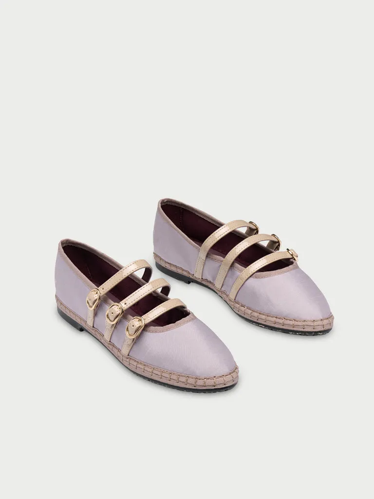 Flagelus Mina Grey pantofi Mary Jane lila matase