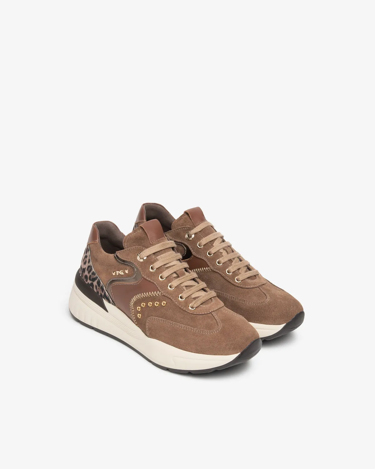 NeroGiardini Sneakers Dama Piele Intoarsa cu Platforma 60 mm