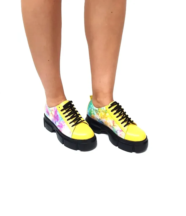 Catinca Shoes X3 GBF pantofi dama galben piele naturala