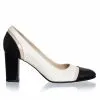 Catinca Shoes 2693 BNN pantofi piele bej cu negru
