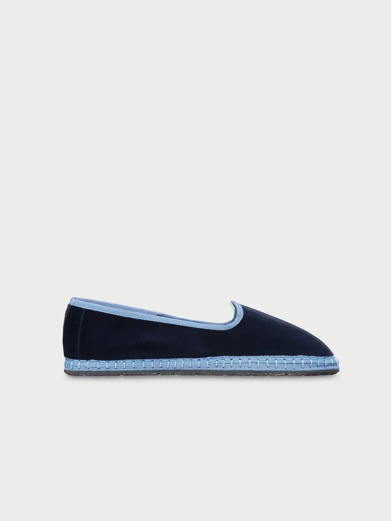 Flagelus Scarlett Kids pantofi catifea bleumarin copii