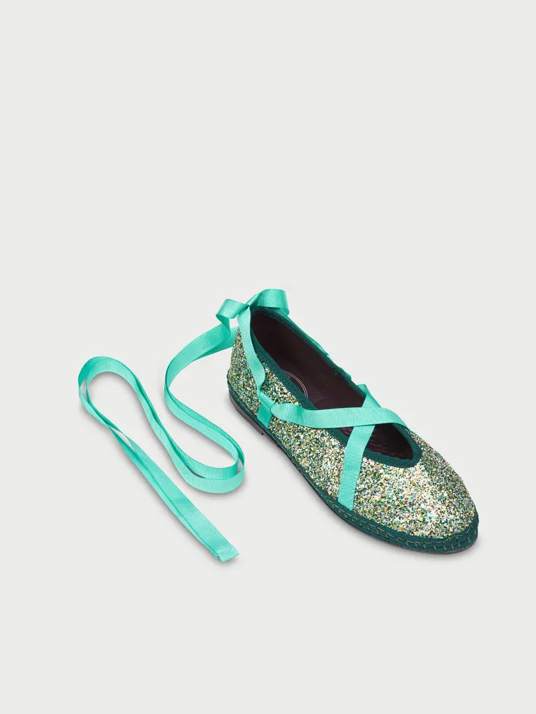 Flagelus Twenties Ballerina Green balerini glitter