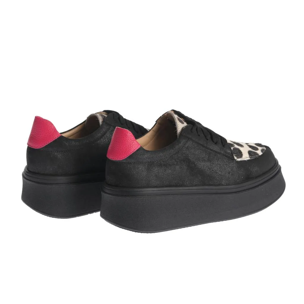 Ana Urbana Dallas pantofi casual negru-alb platformă