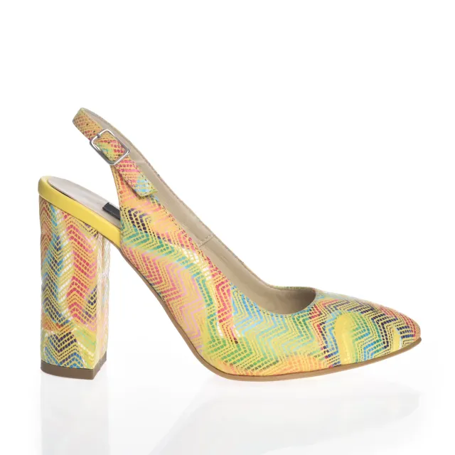 Catinca Shoes 269 GMZ sandale piele galbene toc
