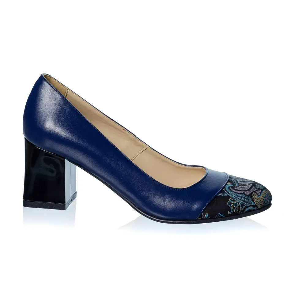 Catinca Shoes A3 BNS pantofi dama piele albastru negru