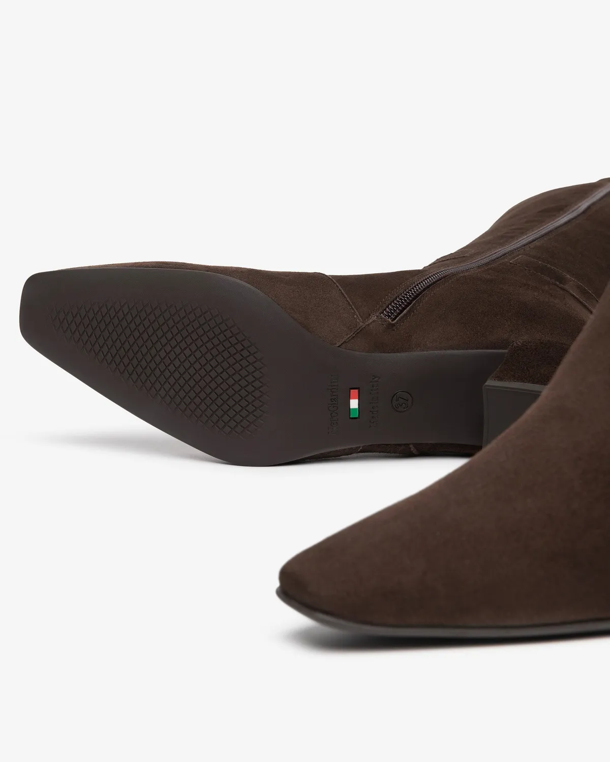 NeroGiardini cizme dama piele intoarsa toc 55 mm