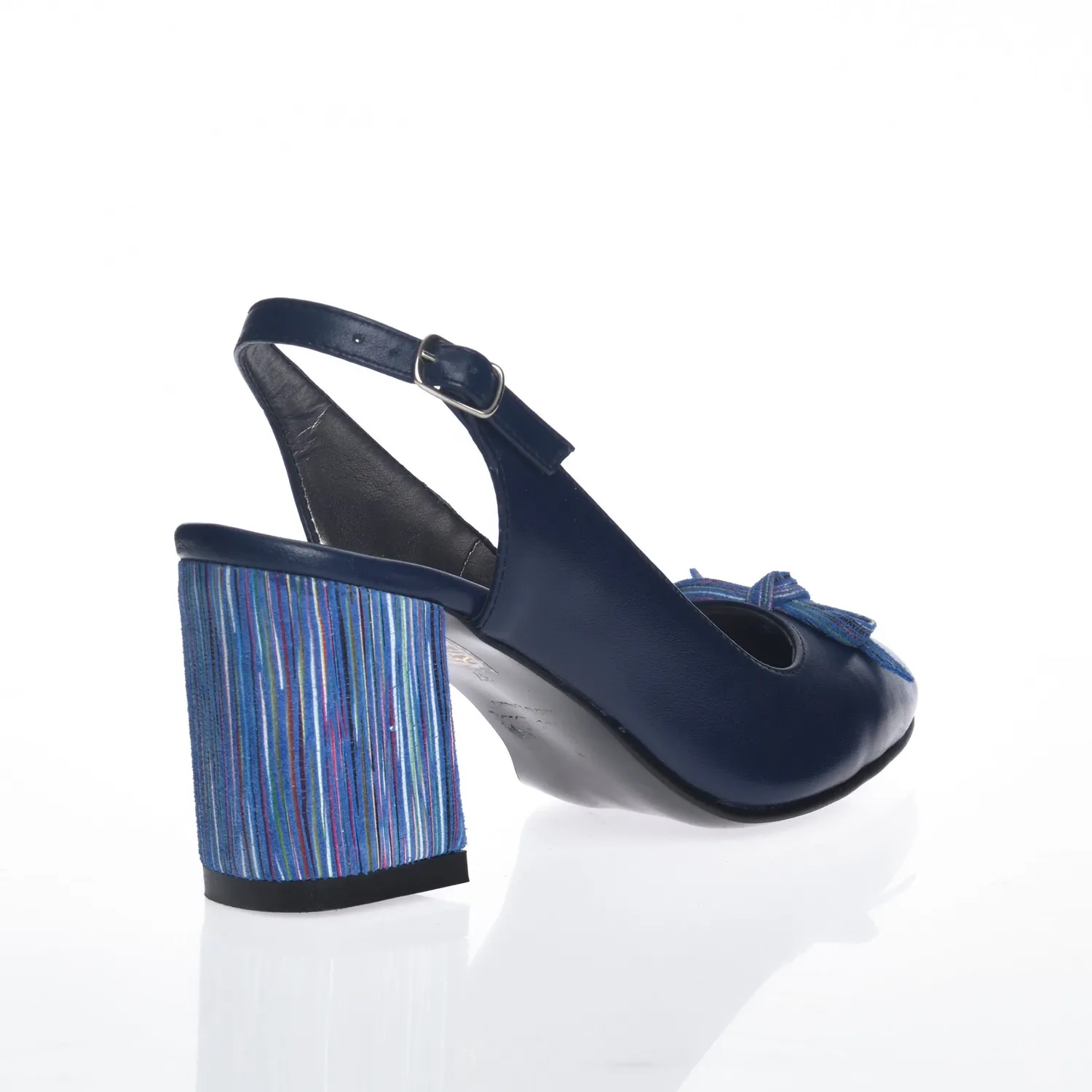 Catinca Shoes V7 BM sandale dama piele bleumarin toc
