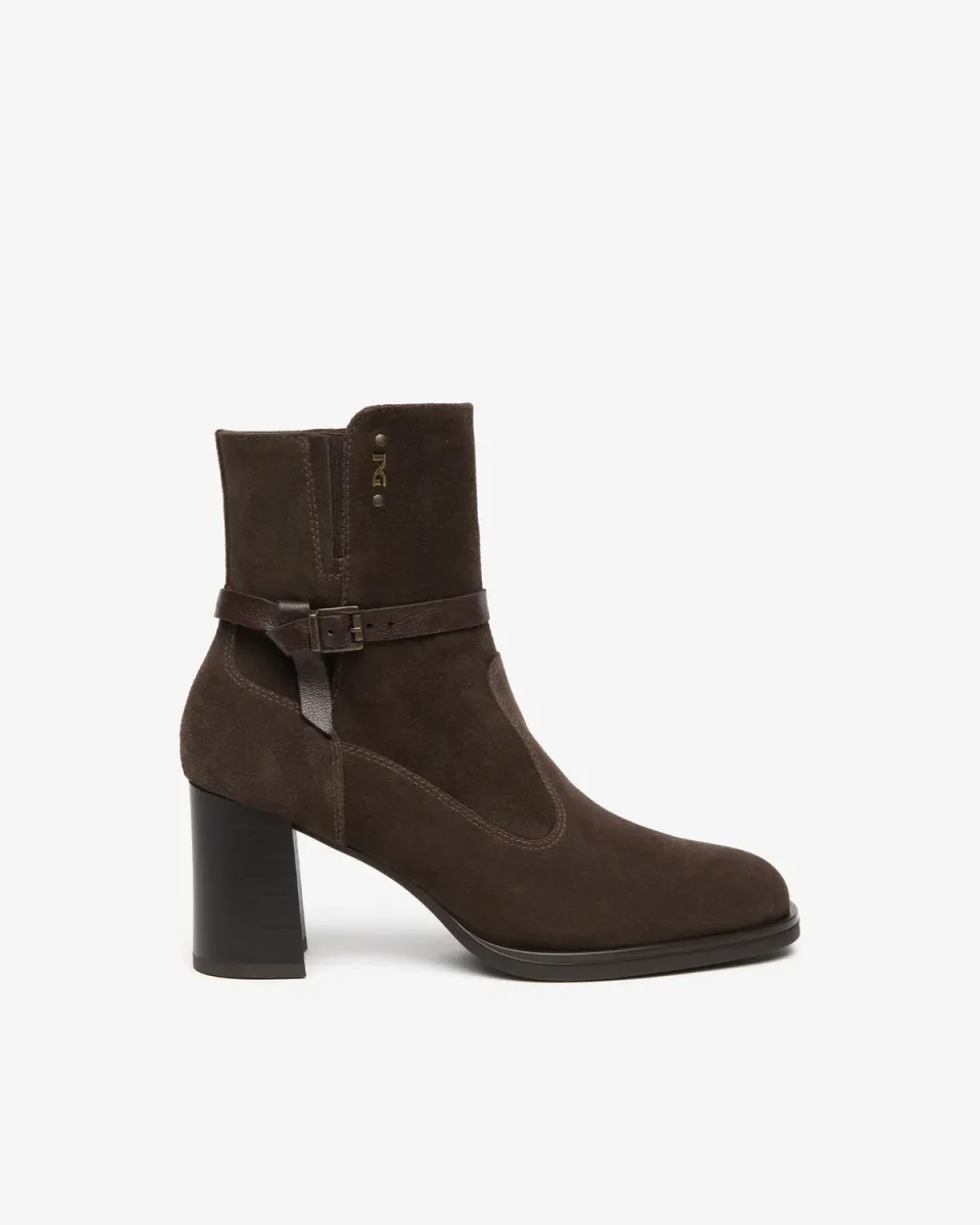 NeroGiardini Botine Damă Piele Toc 75mm Curea